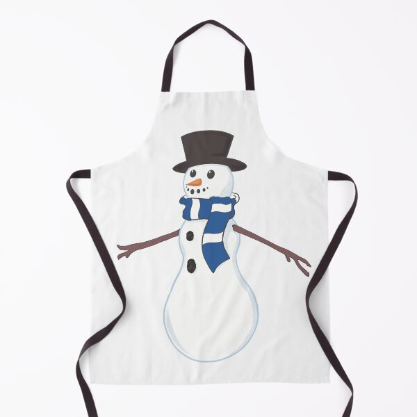 Item preview, Football Snowman Wearing Toffees Scarf designed and sold by ShelleebeeArt.