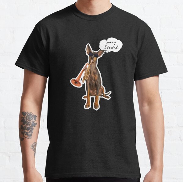 dog trumpet t shirt