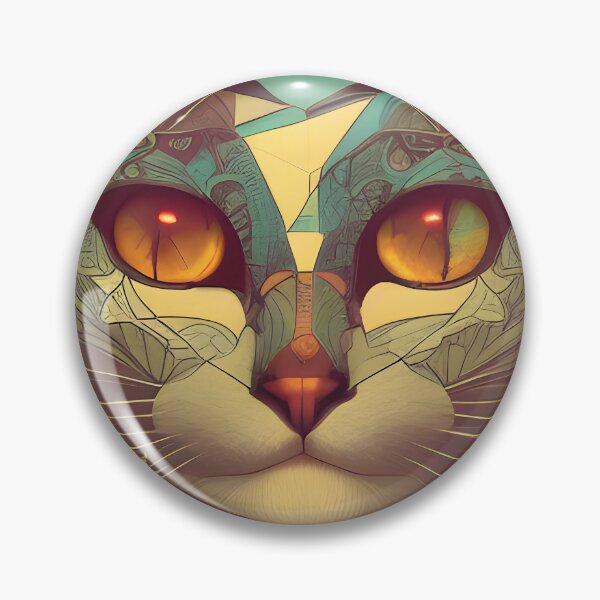 Item preview, Geometric Cat - Modern Digital Art designed and sold by Ai-michiart.