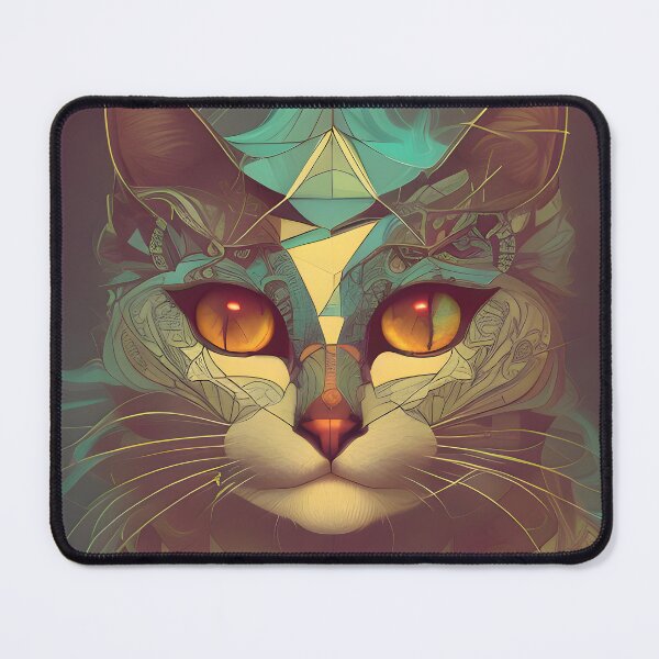 Item preview, Geometric Cat - Modern Digital Art designed and sold by Ai-michiart.