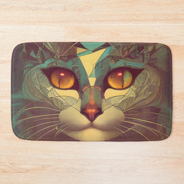 Item preview, Geometric Cat - Modern Digital Art designed and sold by Ai-michiart.