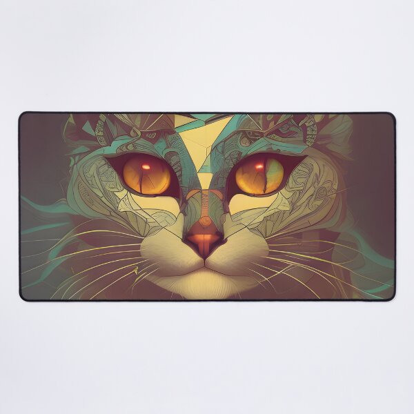 Item preview, Geometric Cat - Modern Digital Art designed and sold by Ai-michiart.