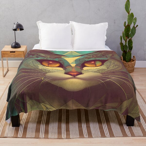 Item preview, Geometric Cat - Modern Digital Art designed and sold by Ai-michiart.