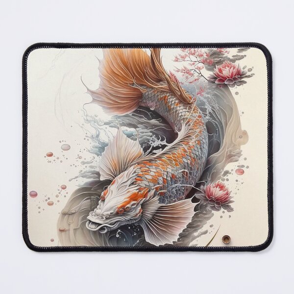 Item preview, White Dragon Koi Fish designed and sold by GummywormDesign.