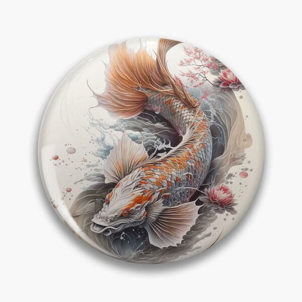 Item preview, White Dragon Koi Fish designed and sold by GummywormDesign.