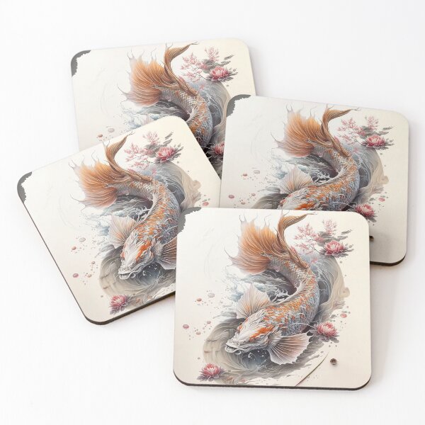 Item preview, White Dragon Koi Fish designed and sold by GummywormDesign.
