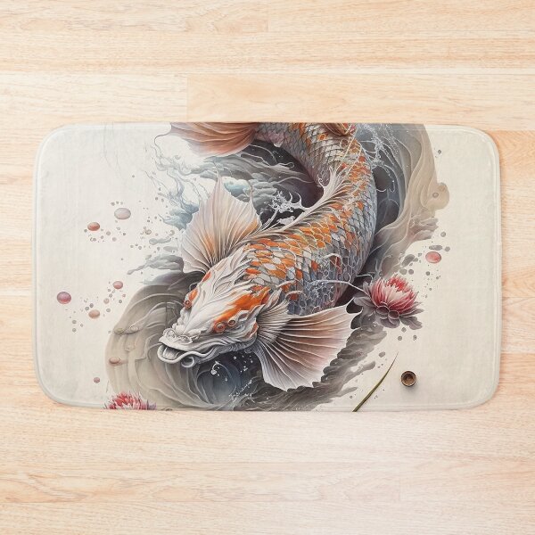 Item preview, White Dragon Koi Fish designed and sold by GummywormDesign.