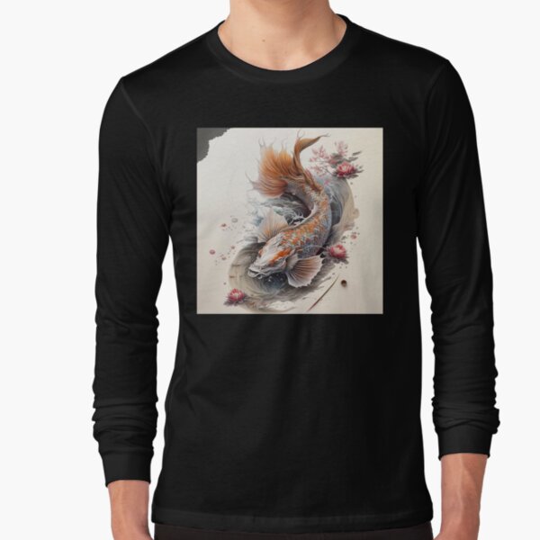 Koi Fish Full Sleeve T-shirt - World's Best Graphic T-shirts – Ignis Drago  India