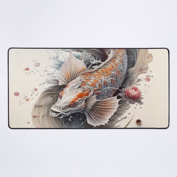 Item preview, White Dragon Koi Fish designed and sold by GummywormDesign.
