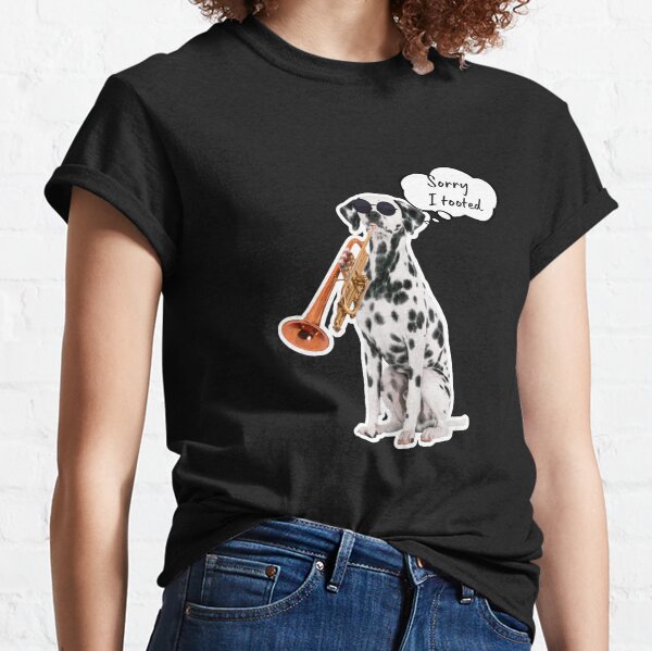 dog trumpet t shirt