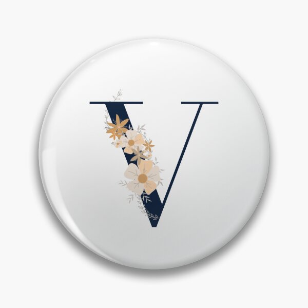 Item preview, Letter V monogram dark blue designed and sold by Bon-mots-jkd.