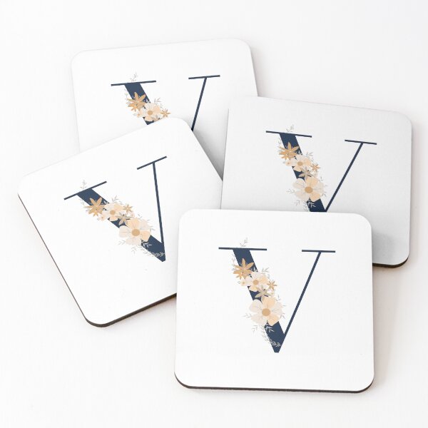 Item preview, Letter V monogram dark blue designed and sold by Bon-mots-jkd.