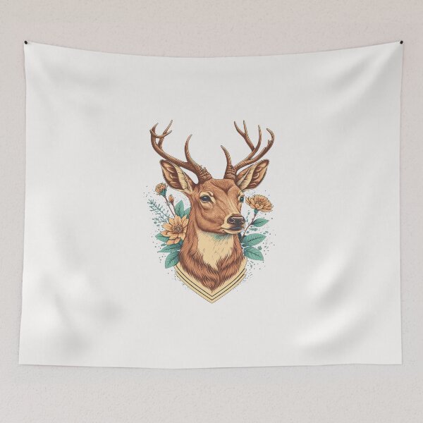 Item preview, Flowery Deer designed and sold by Ajolan.