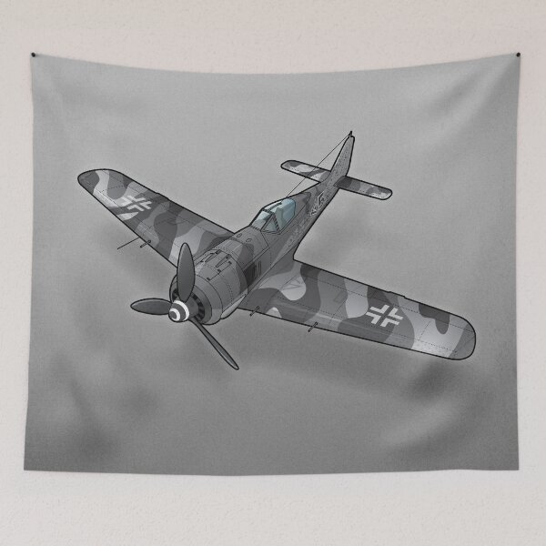 Item preview, Focke Wulf FW-190 in gray camo designed and sold by sunsetgraphics.