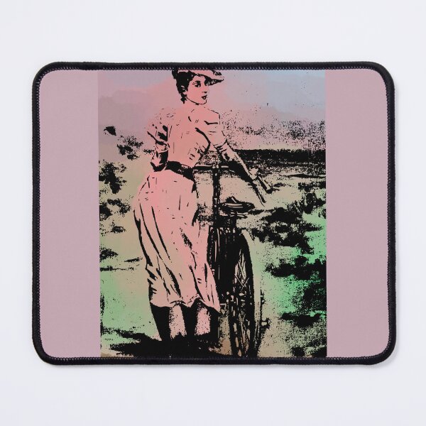 Item preview, Woman with Bike at Park designed and sold by DelynCreates.