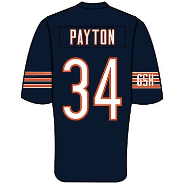 Walter Payton Jersey Sticker for Sale by bsweat