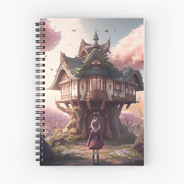 Item preview, A Little Girl Standing Infront Of A Tree House – Cherry Blossom designed and sold by InsterDesign.