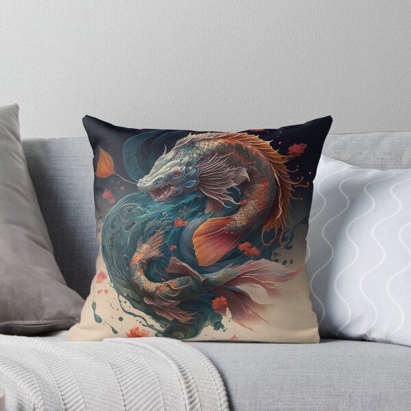 Item preview, Teal Dragon Koi Fish designed and sold by GummywormDesign.