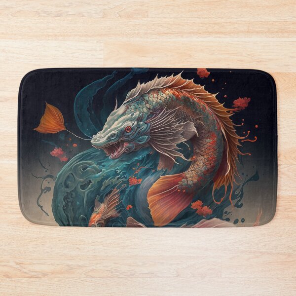 Item preview, Teal Dragon Koi Fish designed and sold by GummywormDesign.