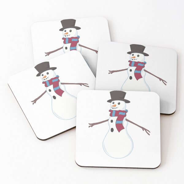 Item preview, Football Snowman Wearing the Hammers Irons Scarf designed and sold by ShelleebeeArt.