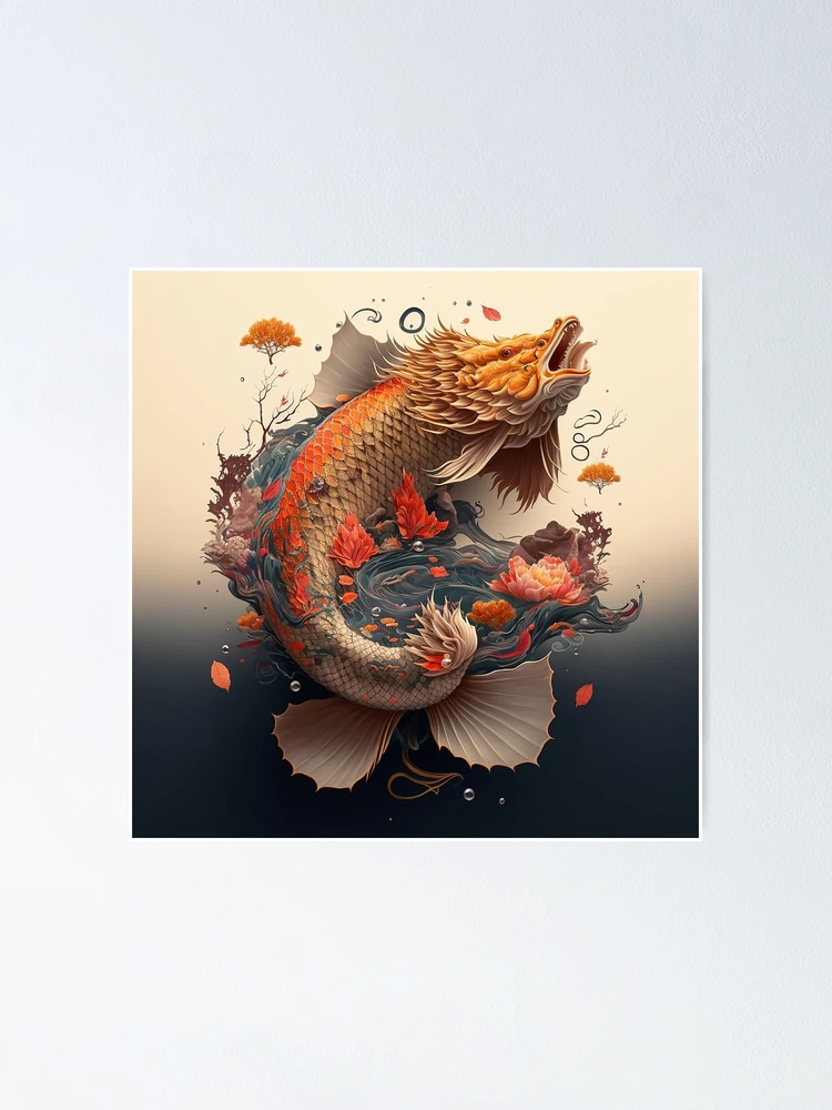 現代アート　オオヤサヤカ　Red orange fish　コラージュアート 現代アート オオヤサヤカ Red orange fish コラージュアート