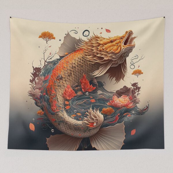 Item preview, Orange Dragon Koi Fish designed and sold by GummywormDesign.