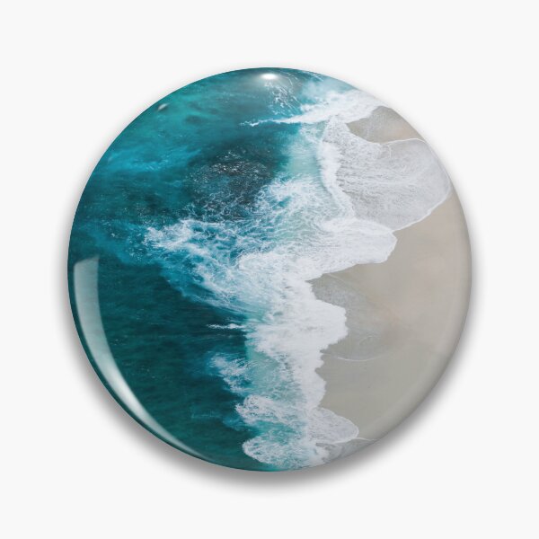 Item preview, Turquoise Sea Waves - Summer Blue Ocean - Aerial View Sea Wave - Ocean Wallpaper  designed and sold by Vikingstorm.