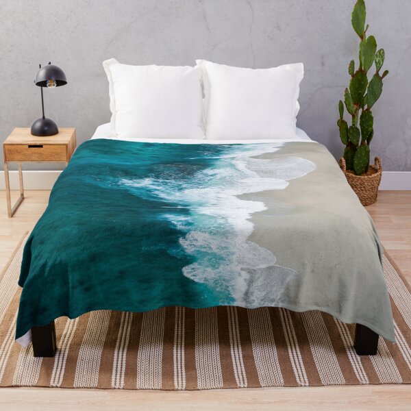 Item preview, Turquoise Sea Waves - Summer Blue Ocean - Aerial View Sea Wave - Ocean Wallpaper designed and sold by Vikingstorm.