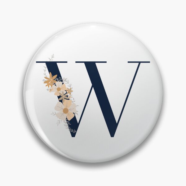 Item preview, Letter W monogram dark blue designed and sold by Bon-mots-jkd.