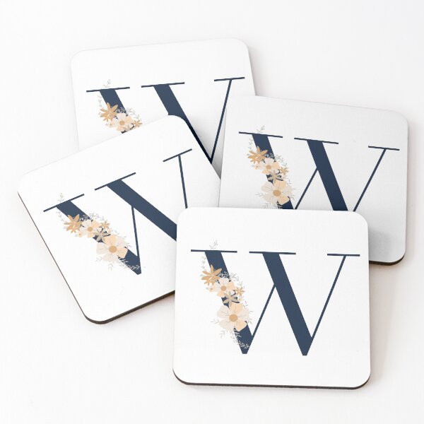 Item preview, Letter W monogram dark blue designed and sold by Bon-mots-jkd.