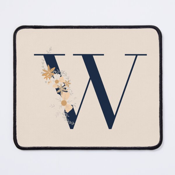 Artikelvorschau, Buchstabe W Monogramm dunkelblau entworfen und verkauft von Bon-mots-jkd.