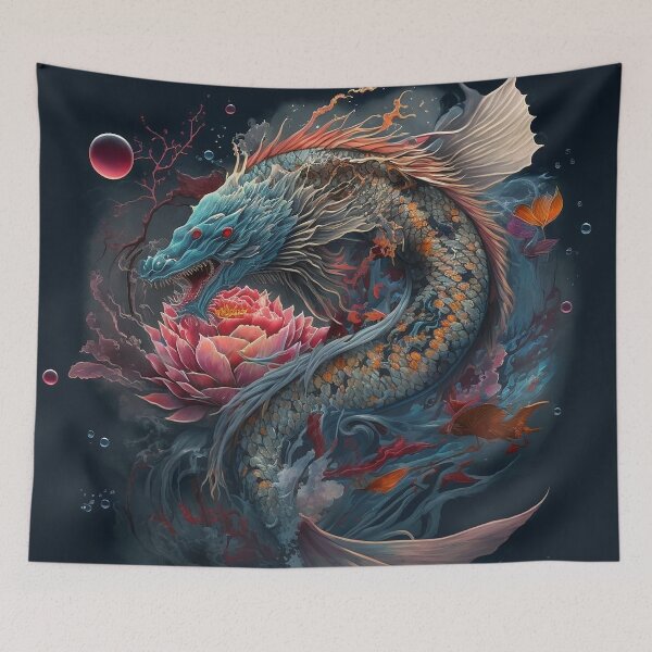 Item preview, Blue Dragon Koi Fish designed and sold by GummywormDesign.