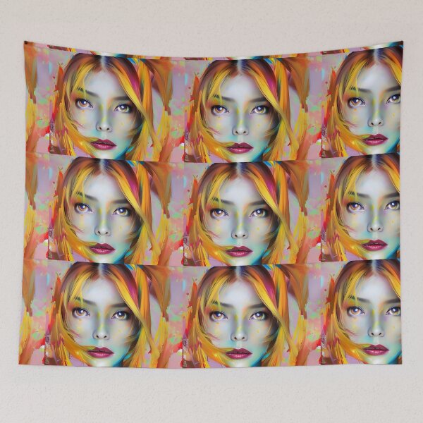 Item preview, Megenta Lips: Colorful Woman Portrait designed and sold by artmanikin.