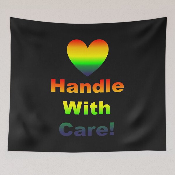 Item preview, Hearts are fragile...Handle with care Rainbow hearts because love is love!! designed and sold by Yinzer Gifts And More.