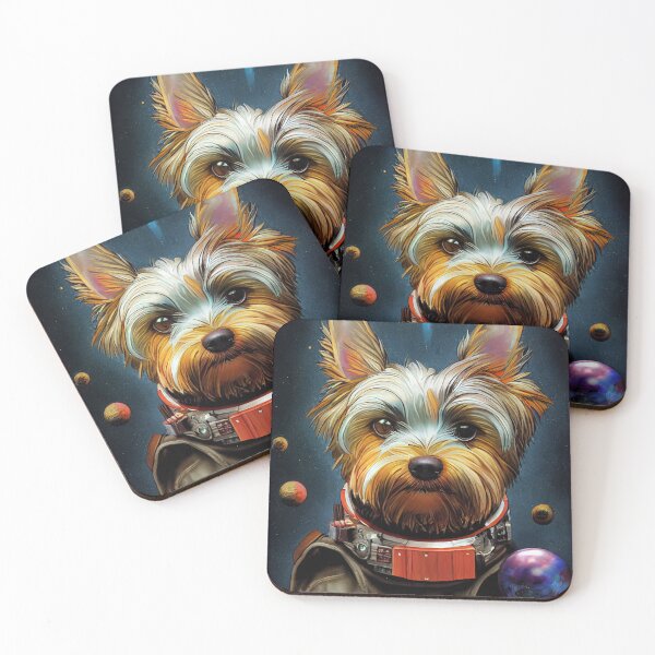 Item preview, Astronaut Yorkie Puppy Nr. 5 designed and sold by thesupremewiz.