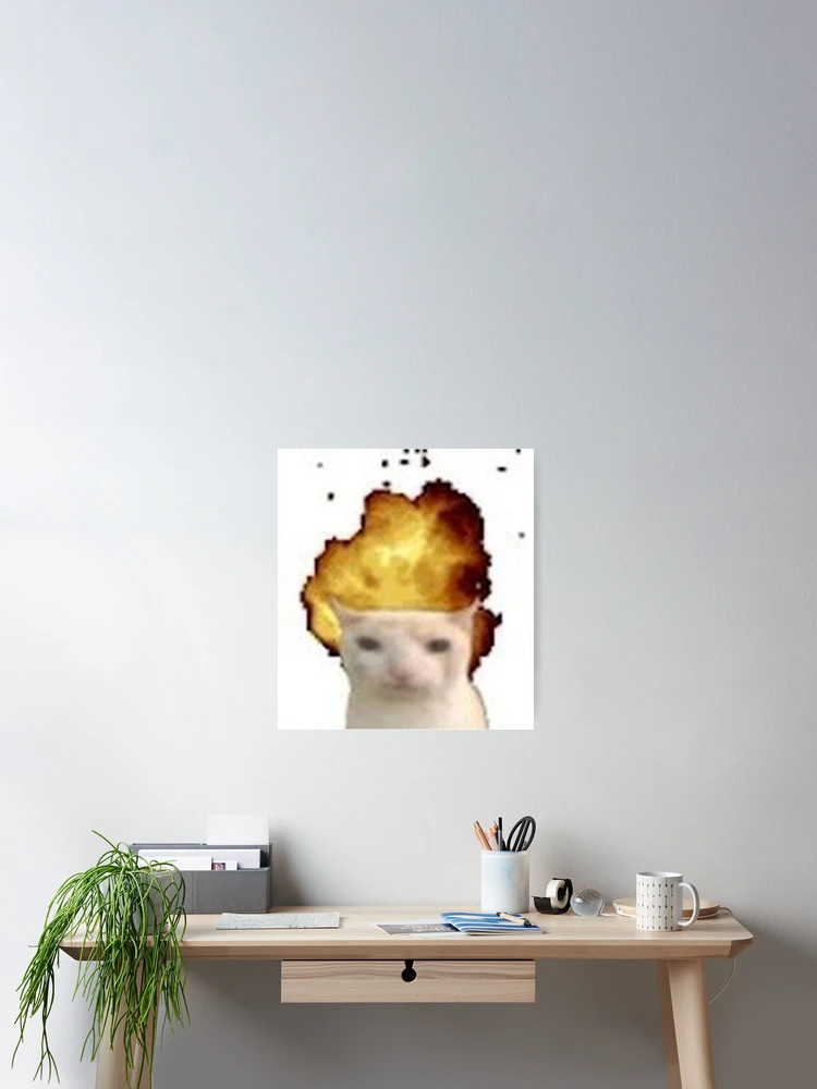 Thumbnail 2 of 3, Poster, exploding cat meme designed and sold by FunkisDesignes.