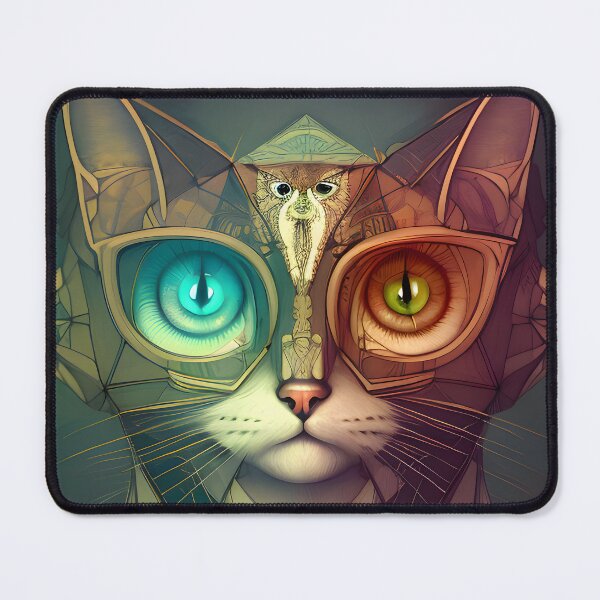 Item preview, Geometric Cat - Modern Digital Art designed and sold by Ai-michiart.