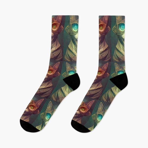 Item preview, Geometric Cat - Modern Digital Art designed and sold by Ai-michiart.