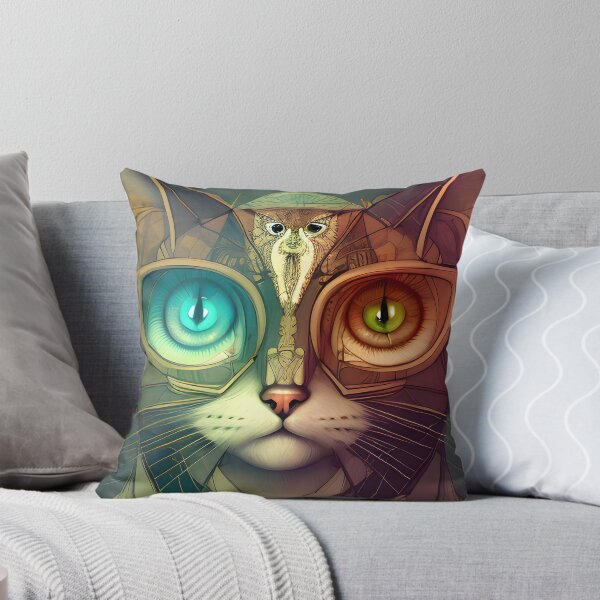 Item preview, Geometric Cat - Modern Digital Art designed and sold by Ai-michiart.