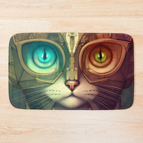 Item preview, Geometric Cat - Modern Digital Art designed and sold by Ai-michiart.
