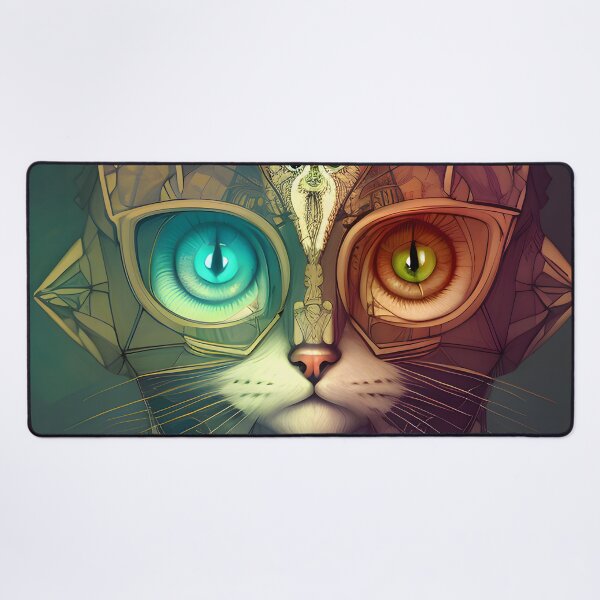 Item preview, Geometric Cat - Modern Digital Art designed and sold by Ai-michiart.