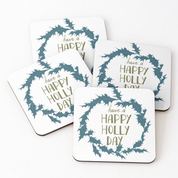 Item preview, Happy Holly Day Green designed and sold by Lindyjo.