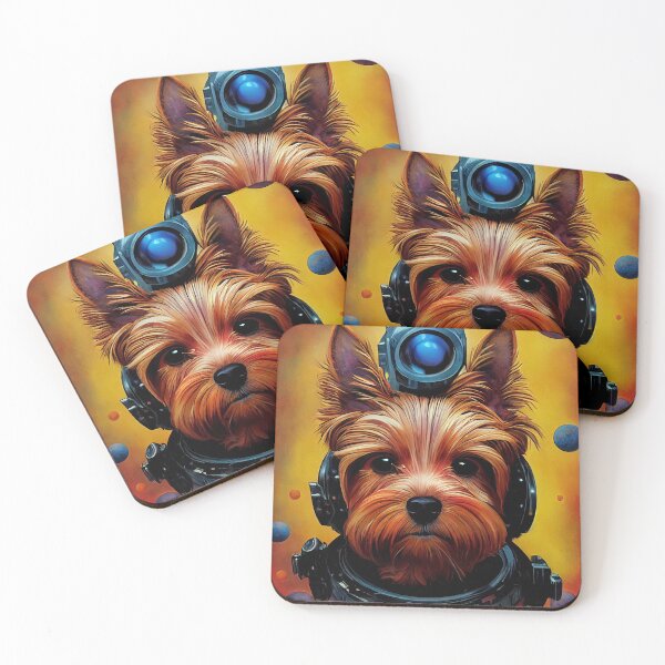 Item preview, Astronaut Yorkie Puppy Nr. 7 designed and sold by thesupremewiz.