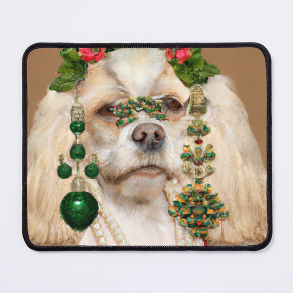 Item preview, Love, Crazy, Puppy, Dog, Funny Royal Christmas, Pet Portrait, Royal Doggie Paintings, Renaissance Pet King Portrait, Classic Pet Portrait, Print, Animal Wall Art designed and sold by RadRococo.