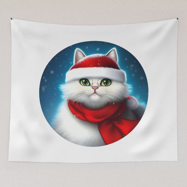 Item preview, Christmas Cat Closeup designed and sold by ArtificialCraft.