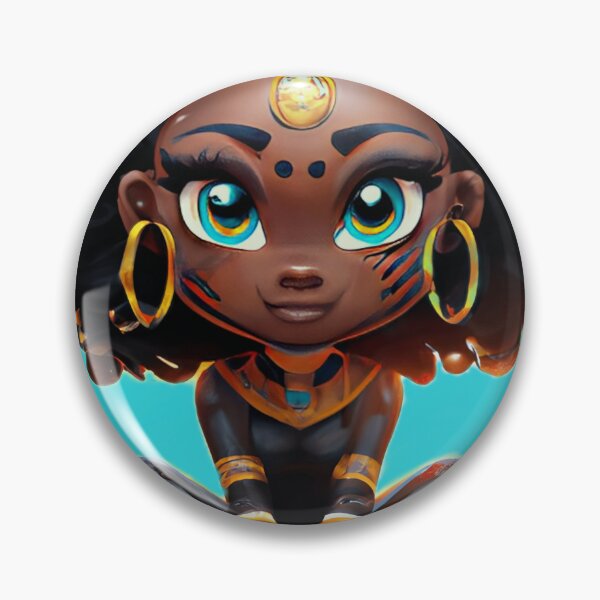 Item preview, Beautiful Brown Girl with Pretty Eyes and Big Goddess Locs and Curls designed and sold by Doaa369.