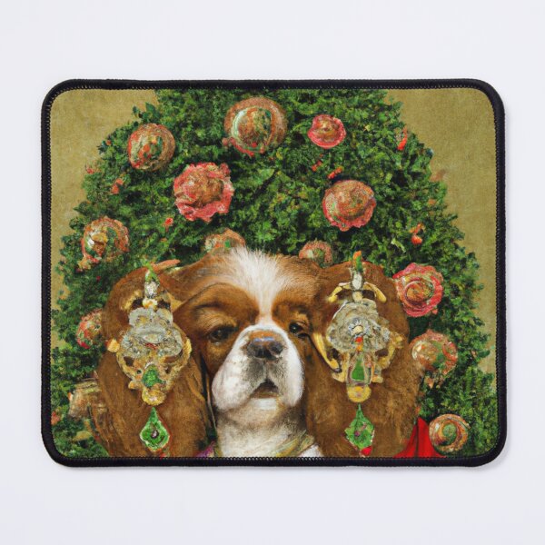 Item preview, Love, Crazy, Puppy, Dog, Funny Royal Christmas, Pet Portrait, Royal Doggie Paintings, Renaissance Pet King Portrait, Classic Pet Portrait, Print, Animal Wall Art designed and sold by RadRococo.