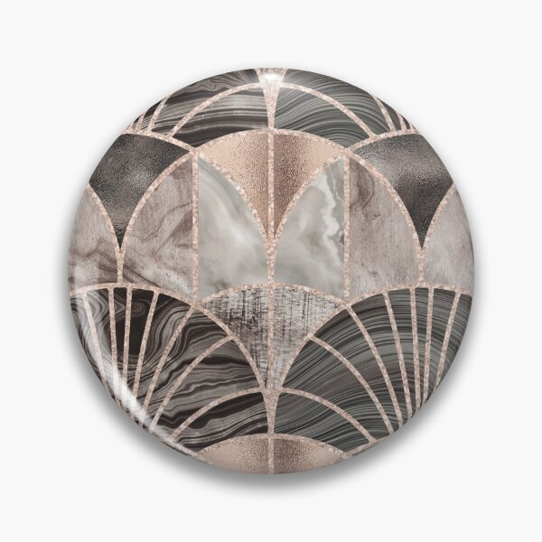 Item preview, Art Deco Splendid Luxury Elegant Retro Design Rose Gold Grey designed and sold by artsandsoul.