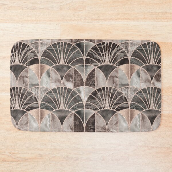 Item preview, Art Deco Splendid Luxury Elegant Retro Design Rose Gold Grey designed and sold by artsandsoul.
