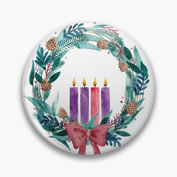 Artikelvorschau, Eine gesegnete Adventszeit und ein frohes Weihnachtsfest wünscht Ihnen der traditionelle katholische Adventskranz zu Weihnachten entworfen und verkauft von TheCatholicLady.